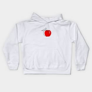 Abstract Apple Line Drawing Kids Hoodie